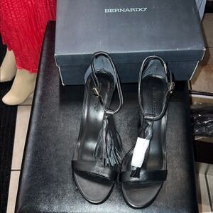 Bernardo Black Women's Heels with Tassel Detail